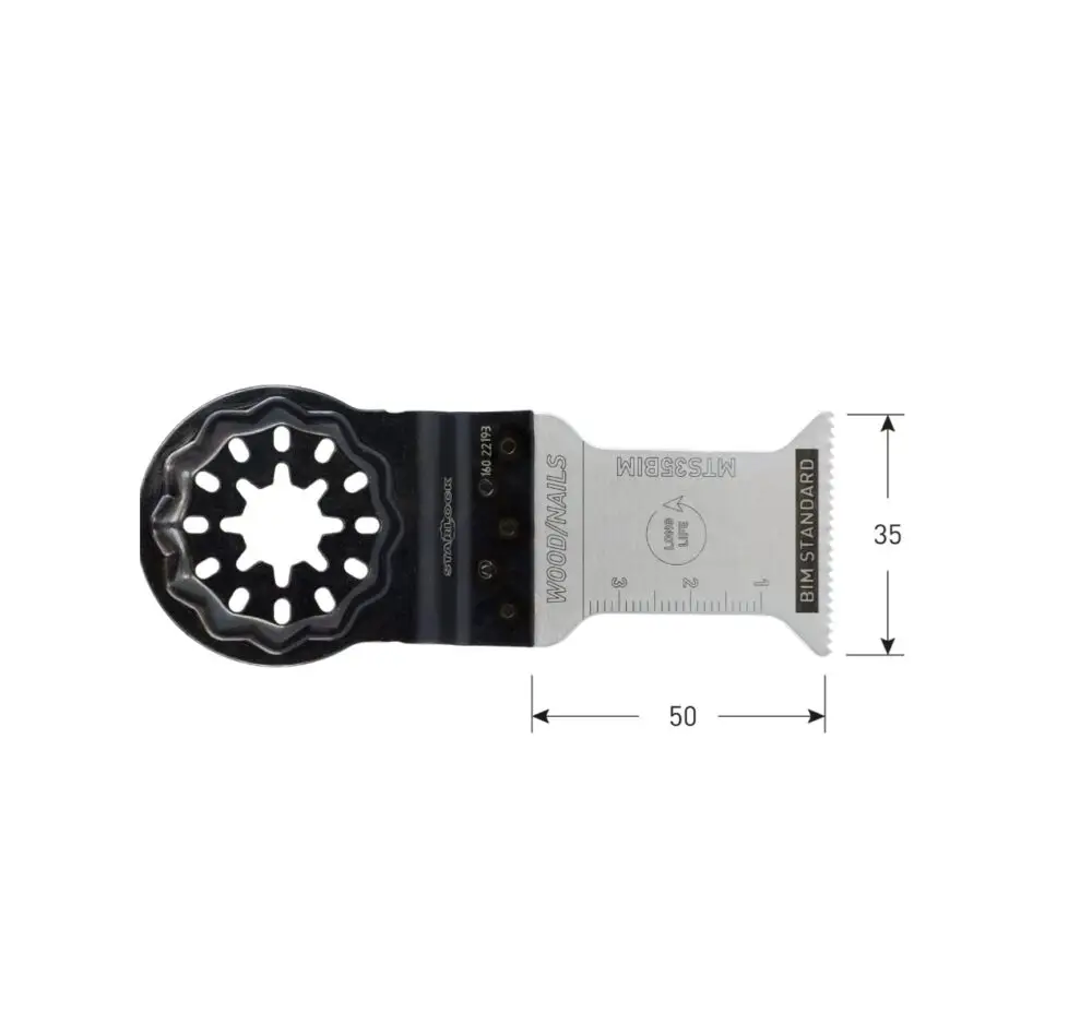 BiM Starlock invalzaagblad type MTS35bi, 35x50 mm specs ROTEC BiM Starlock invalzaagblad type MTS35bi, 35x50 mm - specificaties