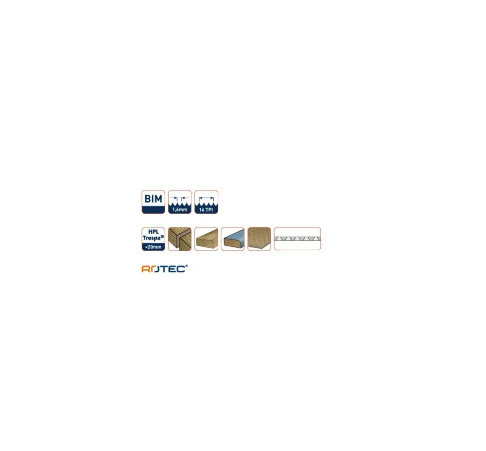 Decoupeerzaagblad DC130 meer specs ROTEC Decoupeerzaagblad DC130 - specificaties 2