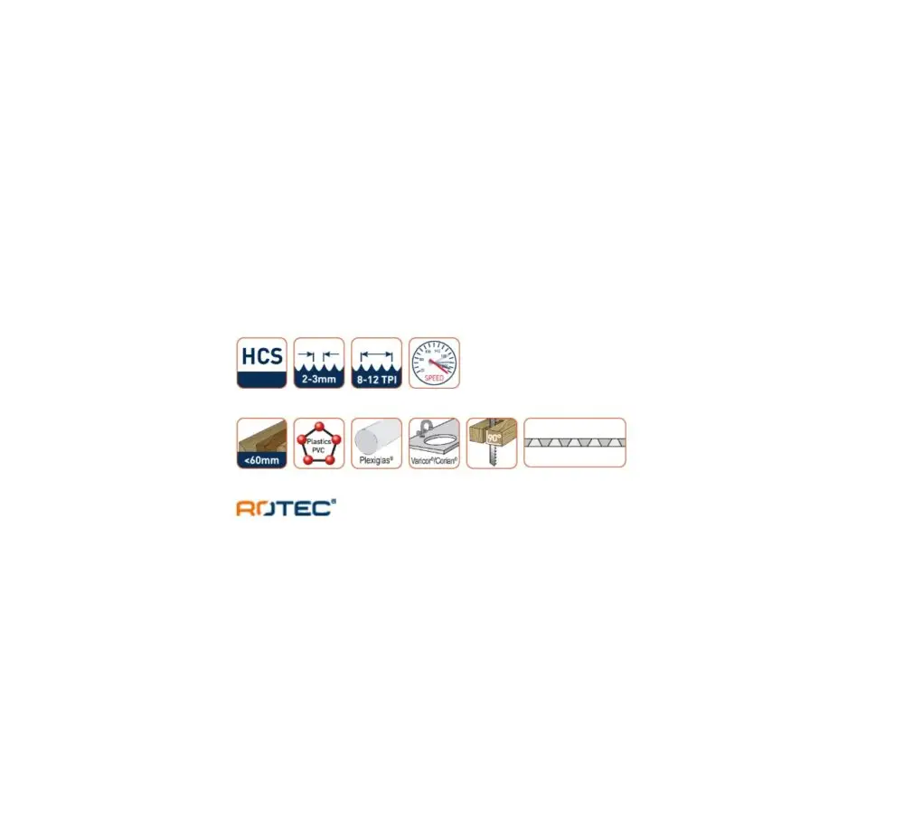 ROTEC Decoupeerzaagblad DC140 - specificaties 2