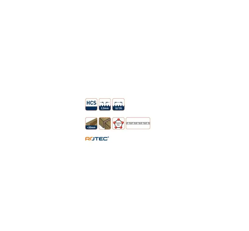 Decoupeerzaagblad DC200 meer specs ROTEC Decoupeerzaagblad DC200 - specificaties 2