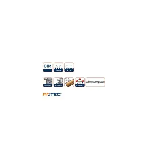ROTEC Decoupeerzaagblad DC840 - specificaties 2