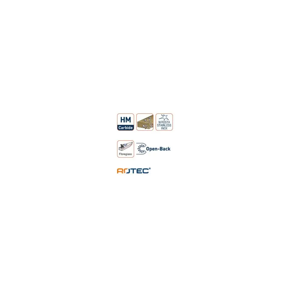 ROTEC Open-Back invalzaagblad type MT34HM - specificaties