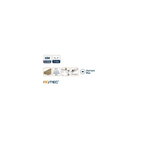 ROTEC PREMIUM Starlock-Max invalzaagblad type MTK 11/32HM - specificaties