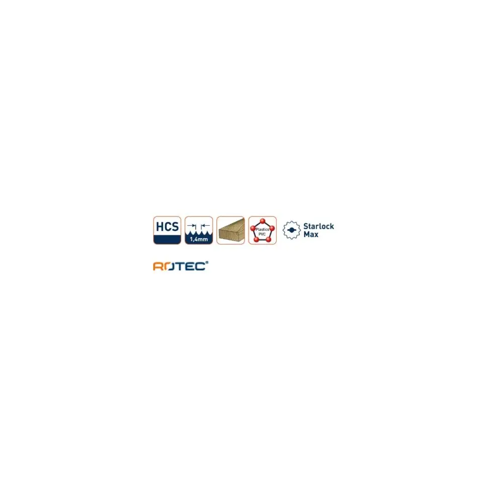 ROTEC PREMIUM Starlock-Max invalzaagblad type MTK 14/32 - specificaties