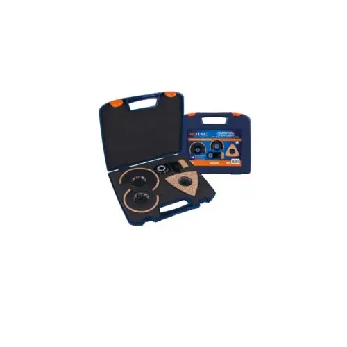 ROTEC 4-dlg. Starlock multitoolset type '519' met HM-granulaat, in kunststof koffer