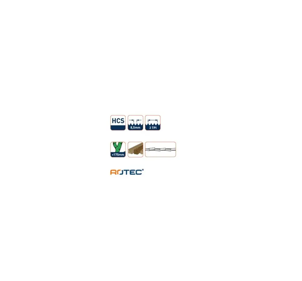 ROTEC Reciprozaagblad RC120 - specificaties 2