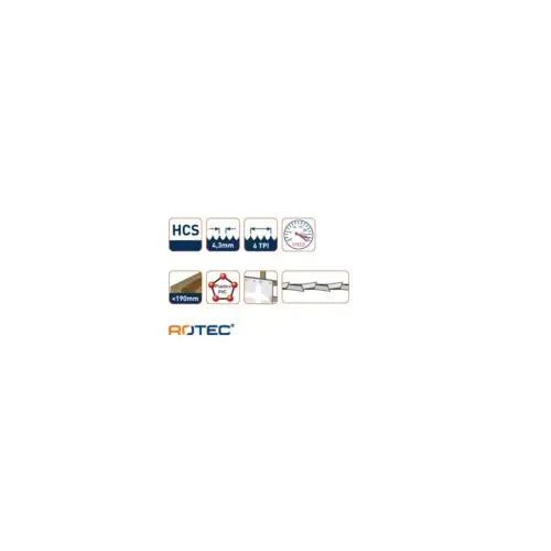 ROTEC Reciprozaagblad RC190 - specificaties 2