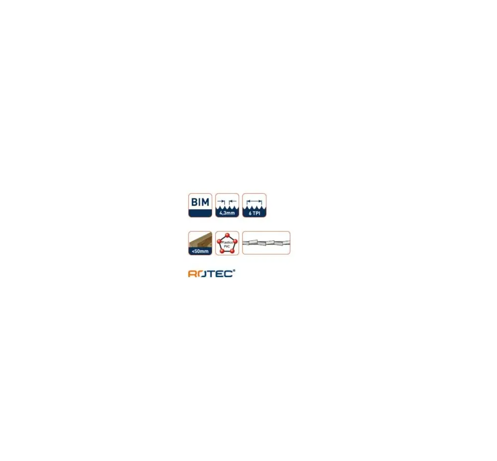 ROTEC Reciprozaagblad RC210 - specificaties 2