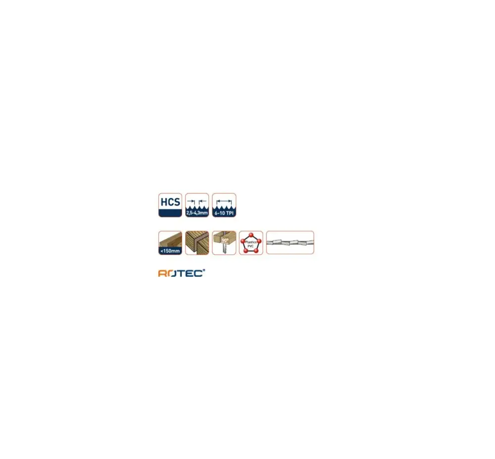 ROTEC Reciprozaagblad RC240 - specificaties 2