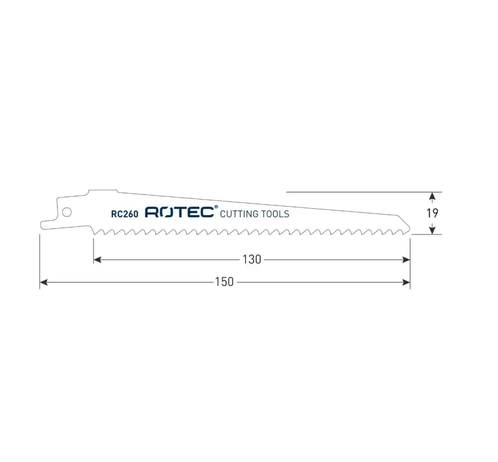 Reciprozaagblad RC260 ROTEC Reciprozaagblad RC260