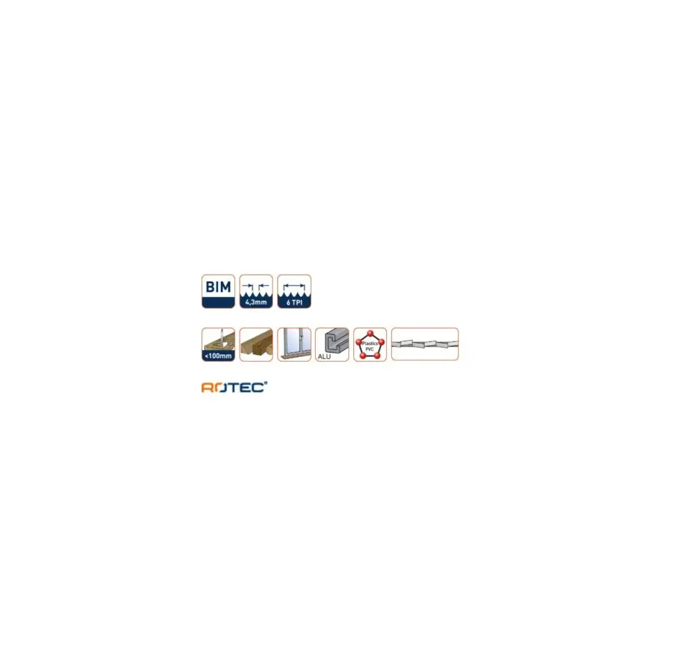 Reciprozaagblad RC260 meer specs ROTEC Reciprozaagblad RC260 - specificaties 2