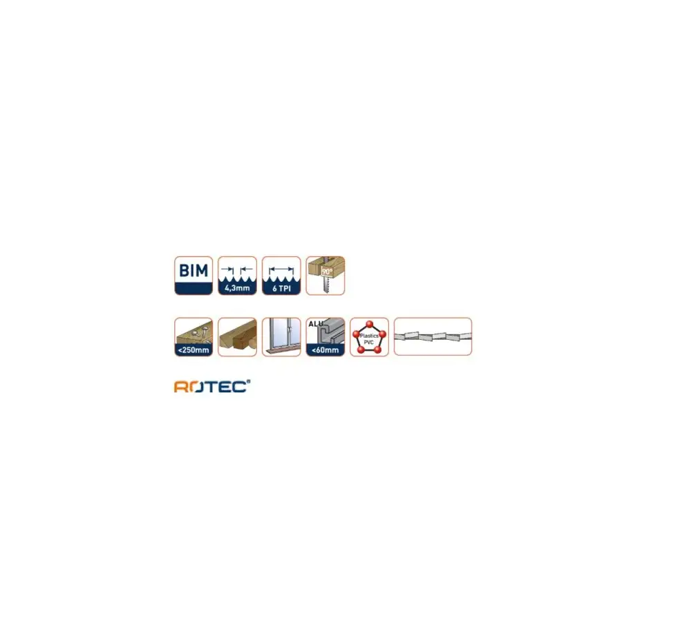 ROTEC Reciprozaagblad RC280 - specificaties 2