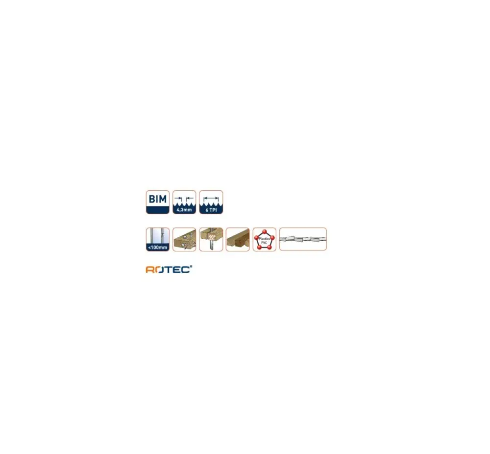 Reciprozaagblad RC300 meer specs ROTEC Reciprozaagblad RC300 - specificaties 2