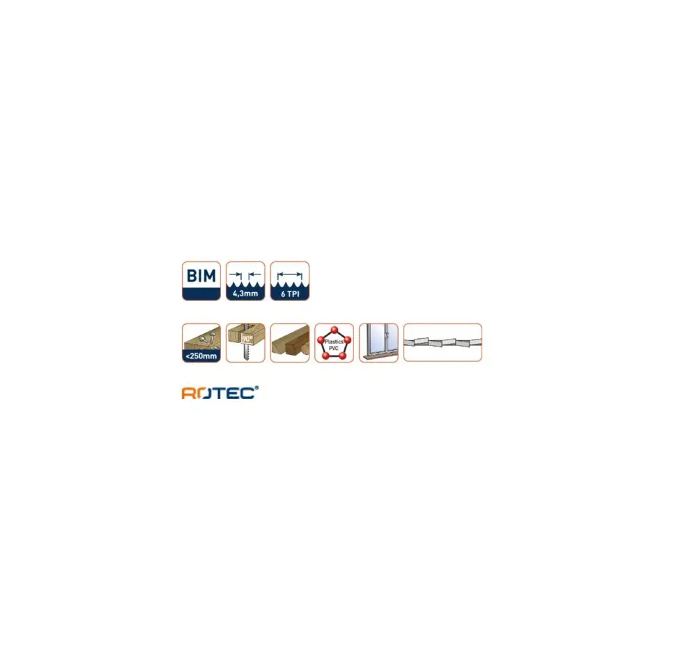 ROTEC Reciprozaagblad RC320 - specificaties 2