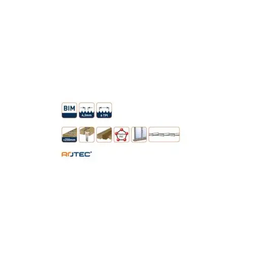 ROTEC Reciprozaagblad RC320 - specificaties 2