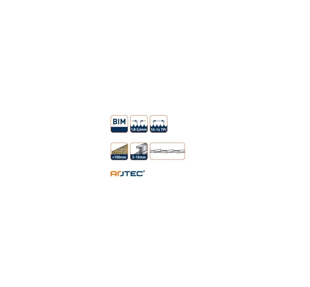 ROTEC Reciprozaagblad RC520 - specificaties 2