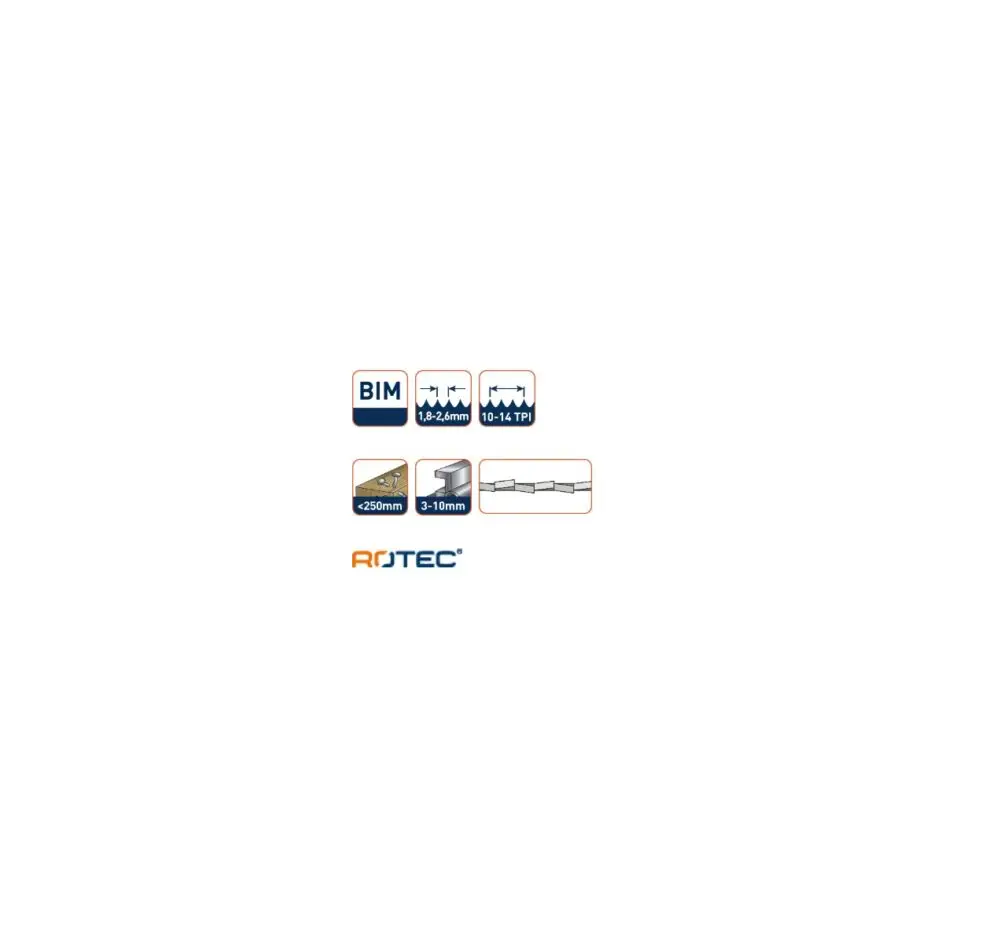 Reciprozaagblad RC550 meer specs ROTEC Reciprozaagblad RC550 - specificaties 2