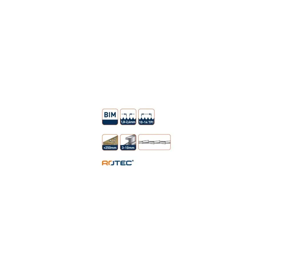 ROTEC Reciprozaagblad RC570 - specificaties 2