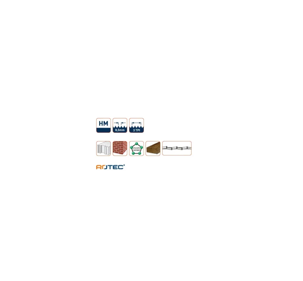 Reciprozaagblad RC830 meer specs ROTEC Reciprozaagblad RC830 - specificaties 2