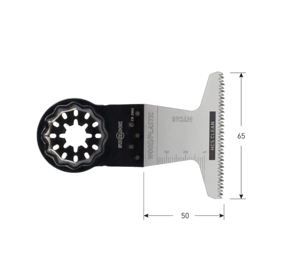 ROTEC HCS Starlock invalzaagblad type MTC65, 65x50 mm - specificaties