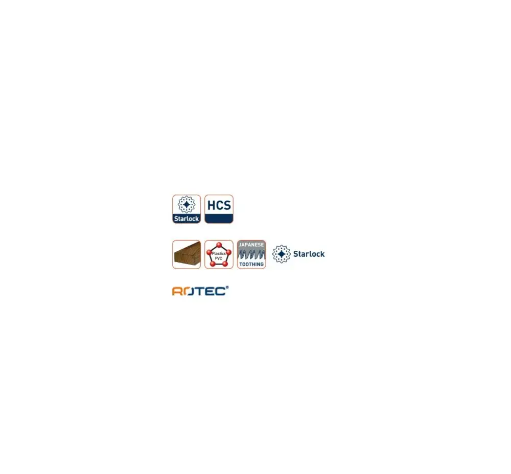 ROTEC HCS Starlock invalzaagblad type MTC65, 65x50 mm - specificaties