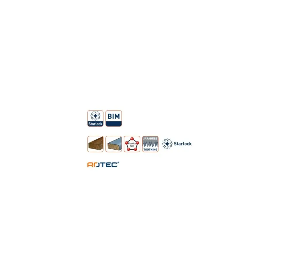 ROTEC BiM Starlock invalzaagblad type MTC65bi, 65x50 mm - specificaties