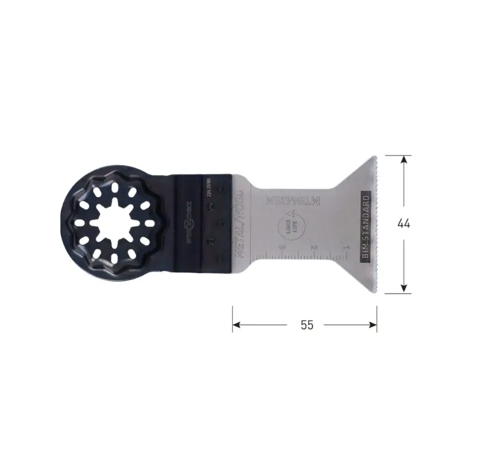 ROTEC BiM Starlock invalzaagblad type MTS44bi, 44x55 mm - specificaties