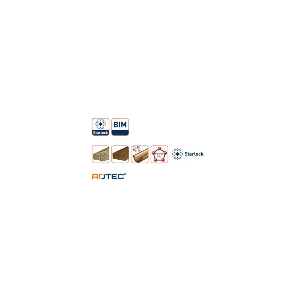 ROTEC BiM Starlock invalzaagblad type MTS44bi, 44x55 mm - specificaties