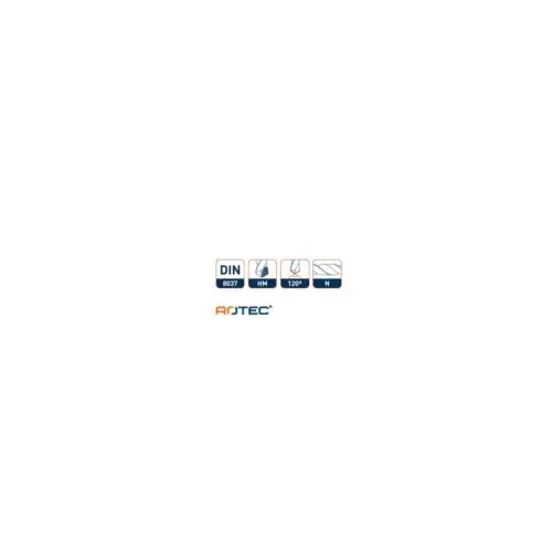 ROTEC HM plaatwerkboor type '134', DIN 8037 - specificaties
