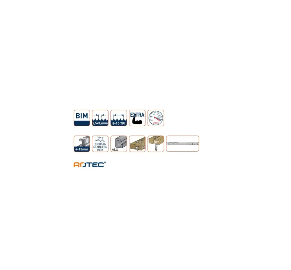 ROTEC Reciprozaagblad RC961 - specificaties 2