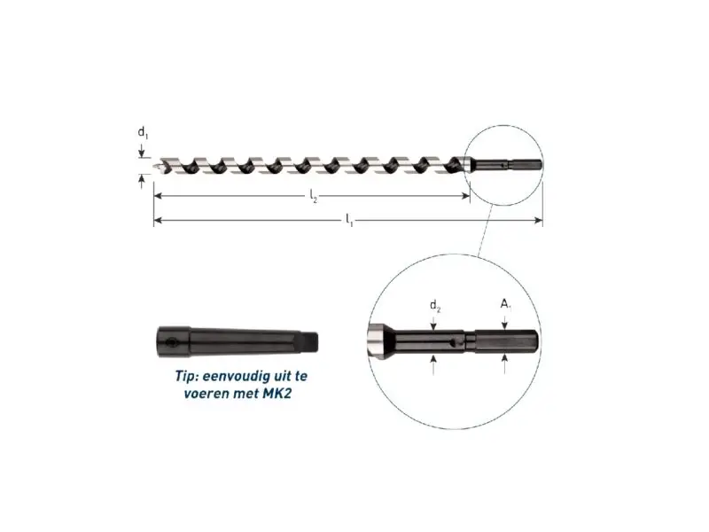 ROTEC Slangenboor, GOLD-LINE, Azobé