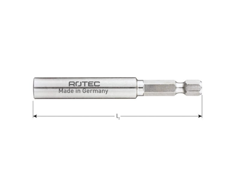 ROTEC RVS Bithouder, met C-ring, magnetisch