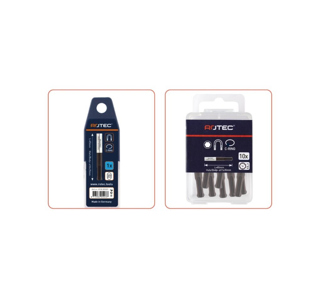 ROTEC SDS+ Bithouder, met C-ring, magnetisch - specificaties