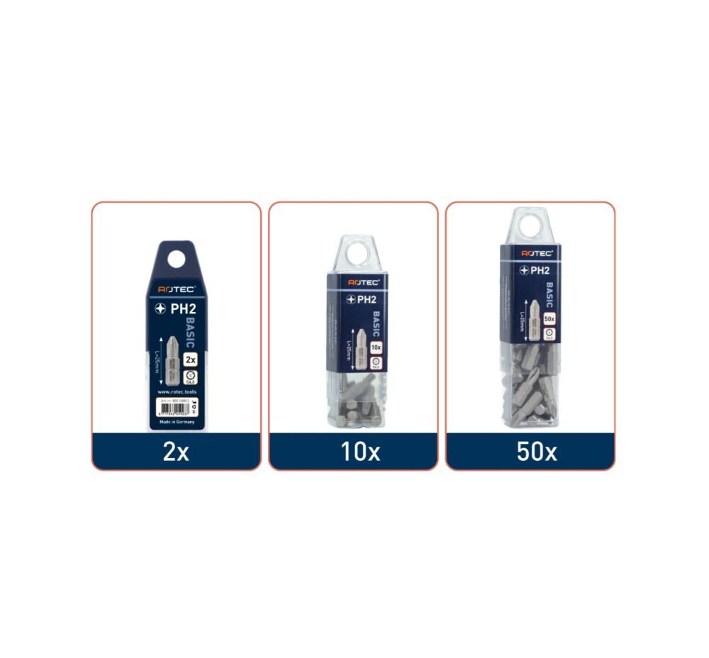 ROTEC Schroefbit PH, C6.3 - specificaties