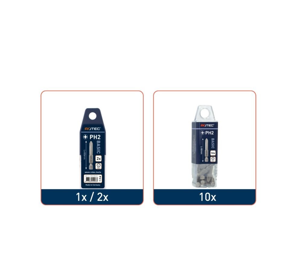 Schroefbit PH, E6 3 specs ROTEC Schroefbit 'BASIC', E6.3, PH - specificaties
