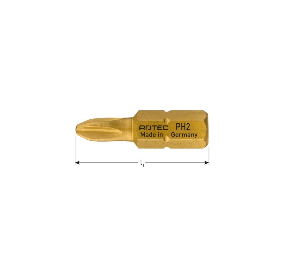 Schroefbit PH-R, C6 3, TiN Schroefbit PH R, C6 3, TiN