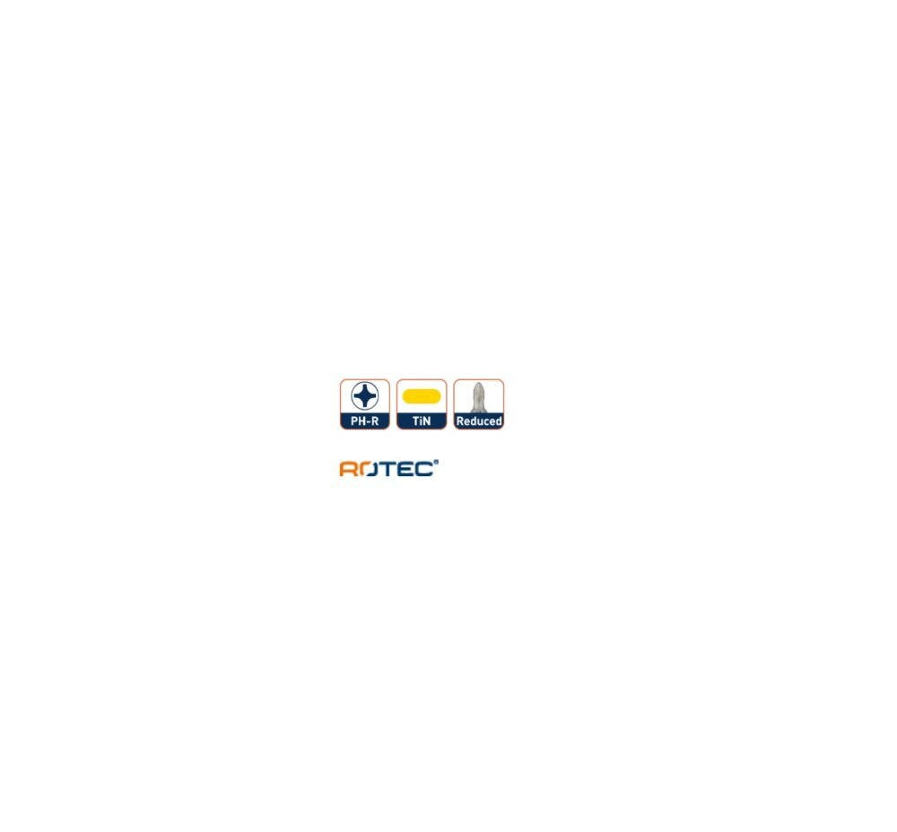 Schroefbit PH-R, C6 3, TiN meer specs ROTEC Schroefbit PH-R, C6.3, TiN (gereduceerd) - specificaties 2