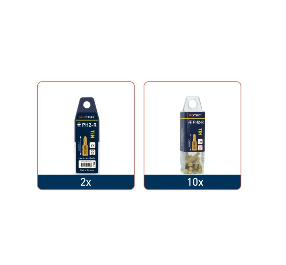 Schroefbit PH-R, C6 3, TiN specs ROTEC Schroefbit PH-R, C6.3, TiN (gereduceerd) - specificaties