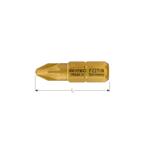 ROTEC Schroefbit PZ, C6.3, TiN