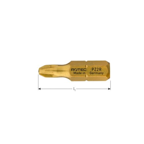 ROTEC Schroefbit 'TiN', C6.3, gereduceerd, PZ 2R