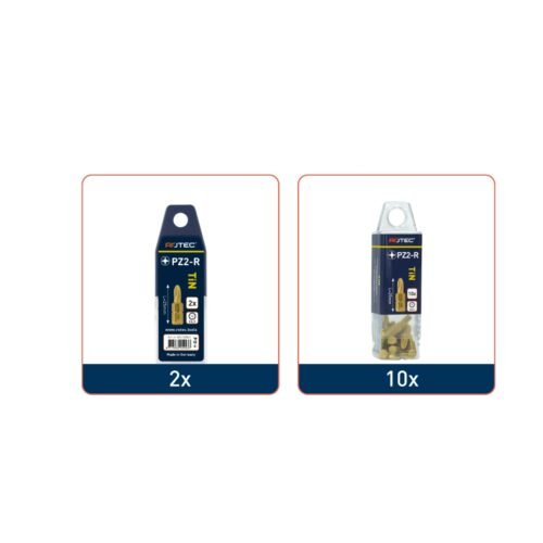 ROTEC Schroefbit 'TiN', C6.3, gereduceerd, PZ 2R - specificaties 2