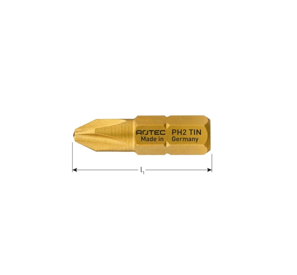 Schroefbit TiN, C6 3, PH 1x25, VE 2