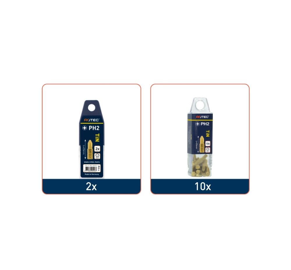 ROTEC Schroefbit PH, C6.3, TiN - specificaties