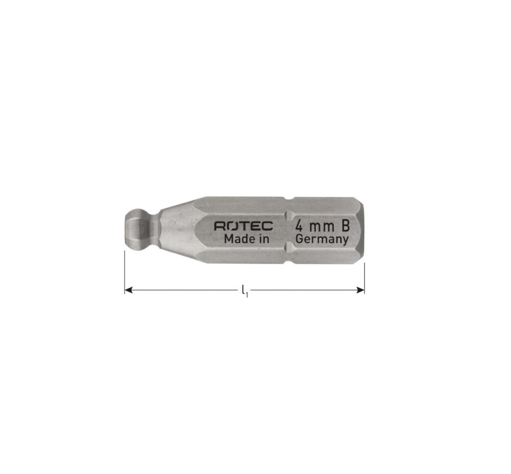 ROTEC Schroefbit HEX, C6.3, kogelkop