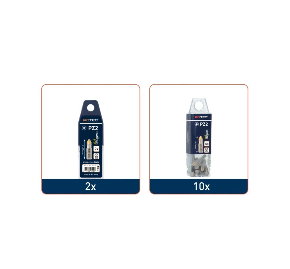 ROTEC Schroefbit 'DIAMONDgrip', C6.3, PZ - specificaties 2